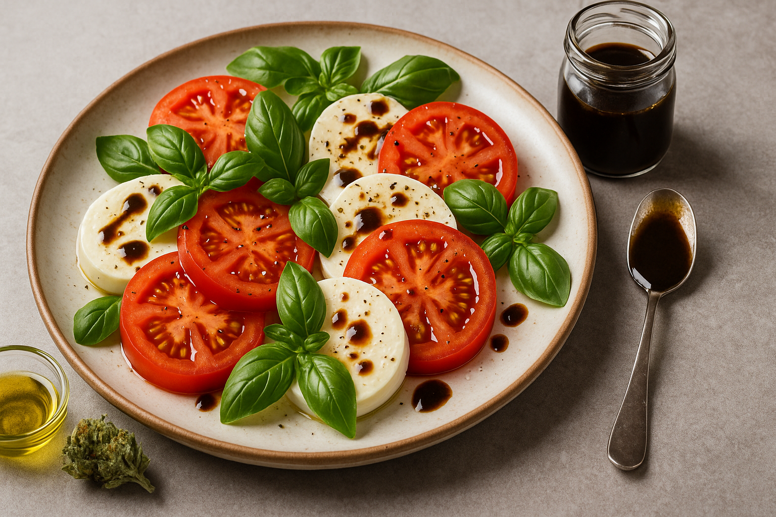 Caprese Cannabis Salad with Infused Balsamic Dressing