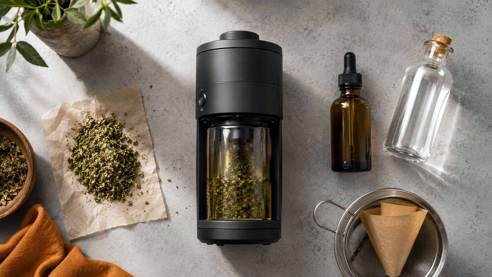 Wiet bewaren, doseren en infuseren met weinig kit NOIDS Herb Lab basic bundle